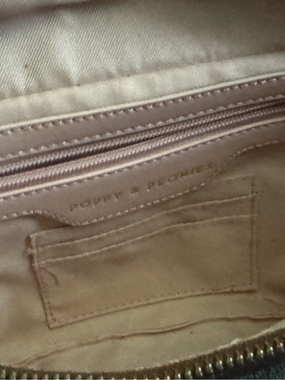 Poppy & Peonies Sidekick chestnut Brown Pebbled Leather Crossbody Bag - Picture 4 of 15